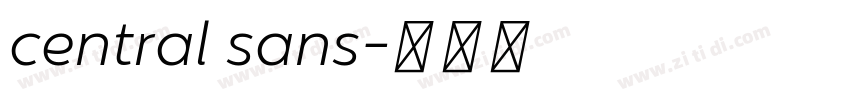 central sans字体转换